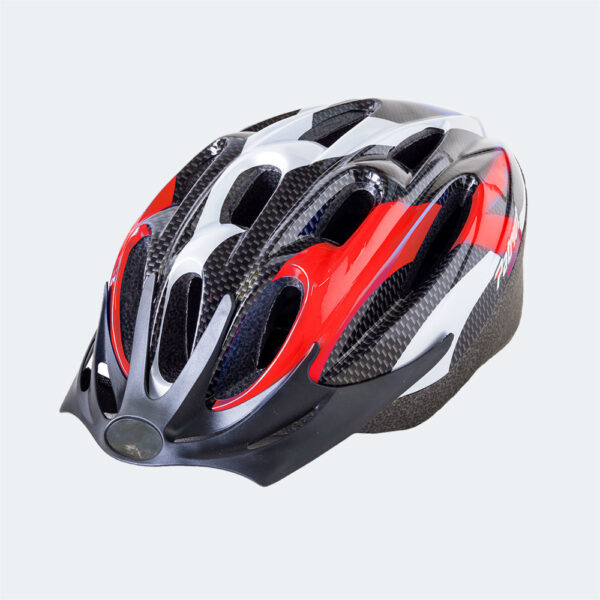 Casco de bicicleta rojo